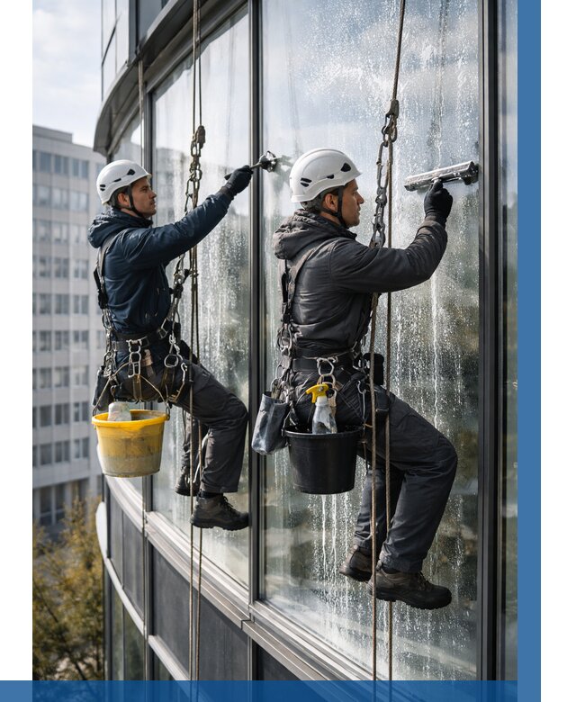 Мойка панорамных окон в Пугачёве от 356 р. заказать у ВЫСОТНИК-Пгч