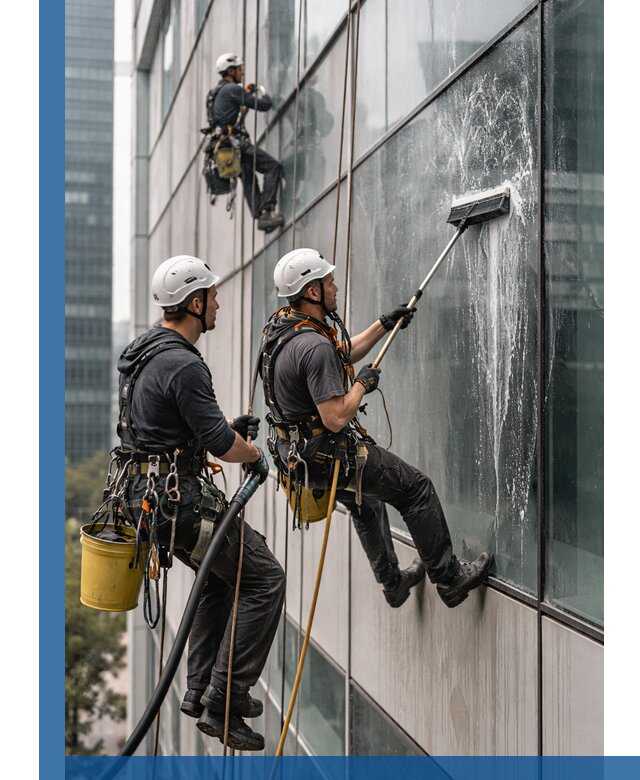 Профессиональная высотная мойка фасадов зданий в Пугачёве