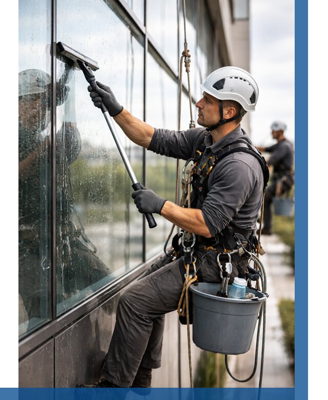 Мойка стеклянных фасадов в Пугачёве от 203 р. | ВЫСОТНИК-Пгч