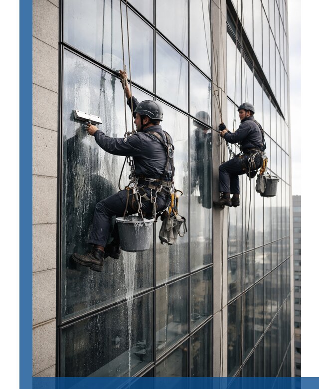 Профессиональная мойка стеклянных фасадов зданий в Пугачёве