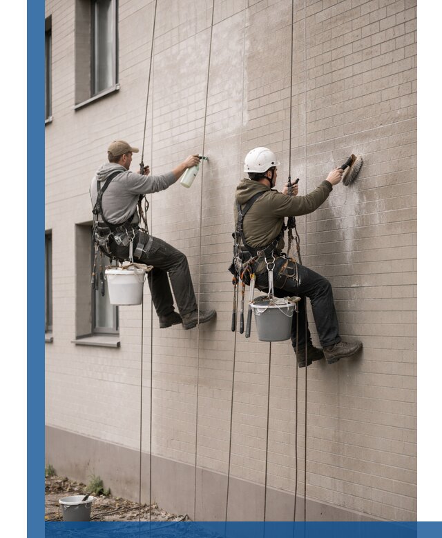 Удаление высолов с фасада зданий в Пугачёве без повреждений и следов