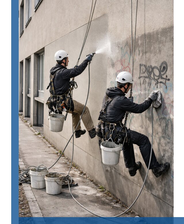 Антиграффити покрытие фасада с защитой от надписей в Пугачёве