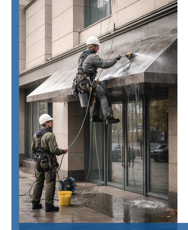 Профессиональная мойка козырьков и навесов в Пугачёве