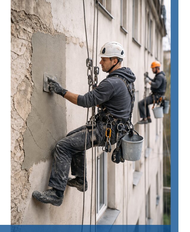 Восстановление штукатурки фасада в Пугачёве от 1219 р. | ВЫСОТНИК-Пгч