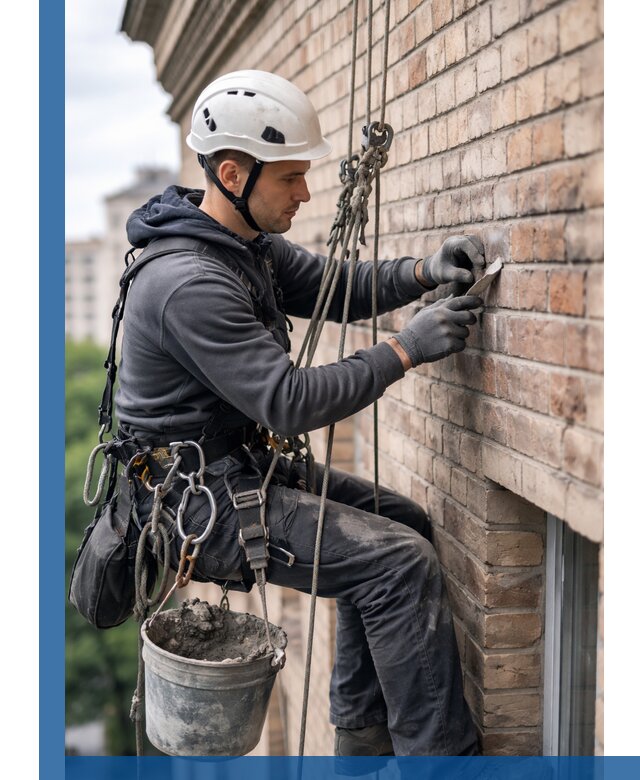 Качественный ремонт кирпичной кладки фасада в Пугачёве с гарантией