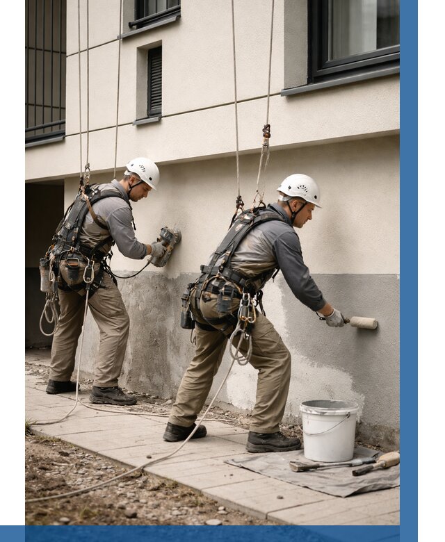 Окраска цоколя здания в Пугачёве от 457 р. под ключ | ВЫСОТНИК-Пгч