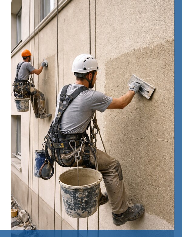 Декоративная штукатурка фасада в Пугачёве от 1219 р. | ВЫСОТНИК-Пгч