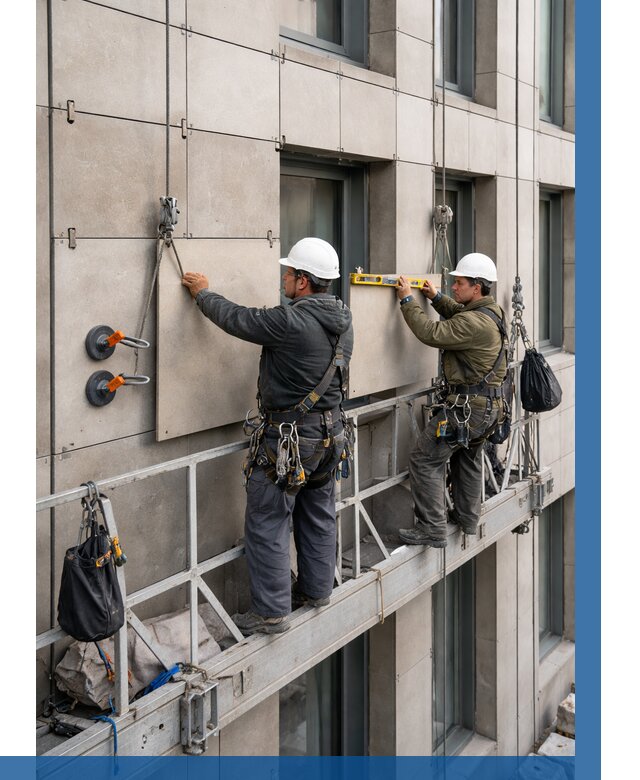 Монтаж керамогранита на фасад в Пугачёве от 2540 р. | ВЫСОТНИК-Пгч