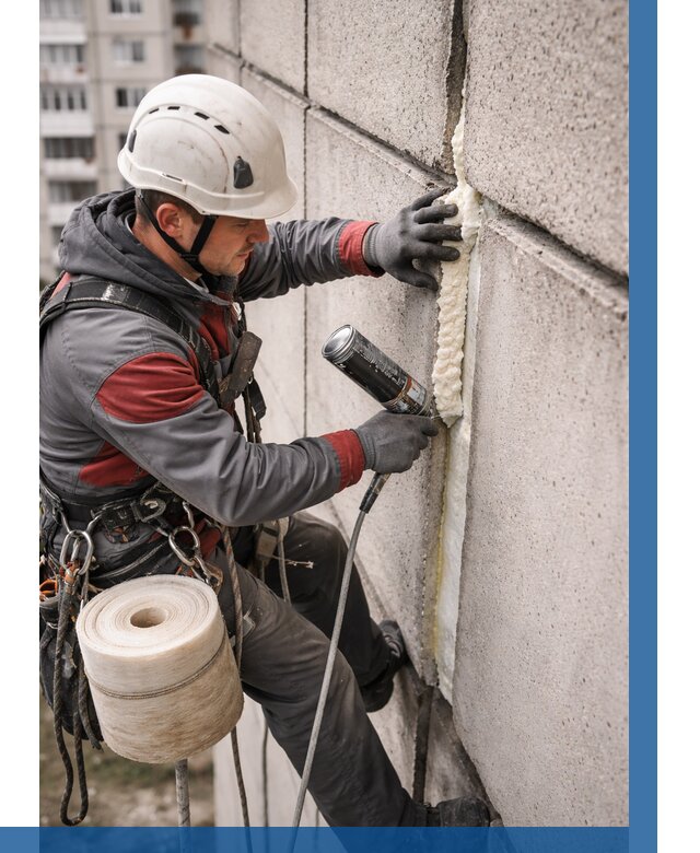 Утепление межпанельных швов в Пугачёве от 711 р. | ВЫСОТНИК-Пгч