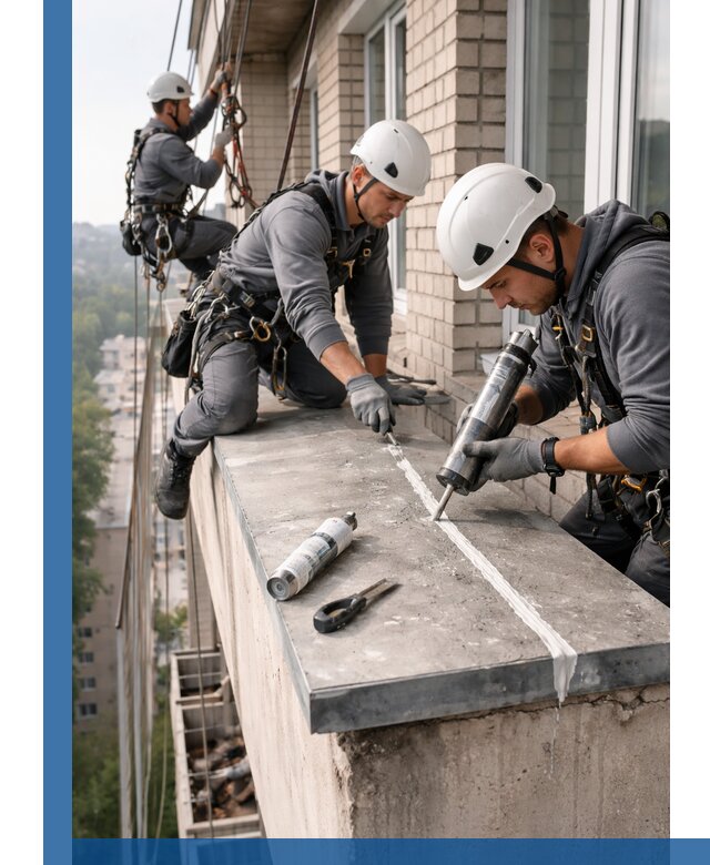 Герметизация балконного козырька в Пугачёве профессионально