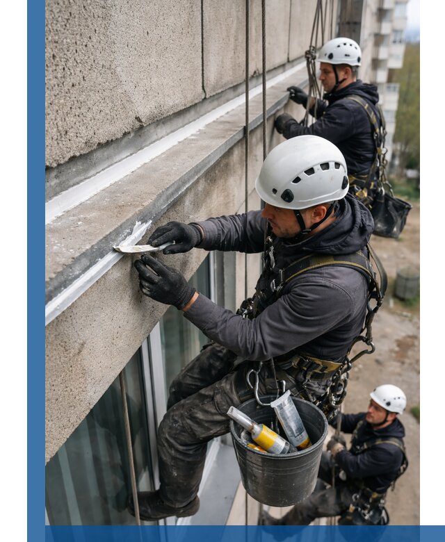 Герметизация примыкания балкона в Пугачёве под ключ с гарантией