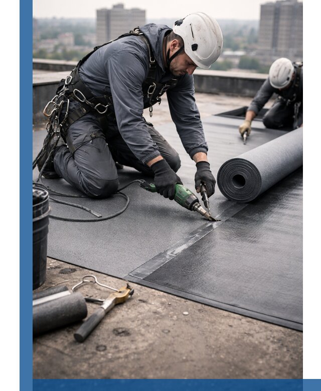 Ремонт мягкой кровли в Пугачёве с выездом промальпинистов