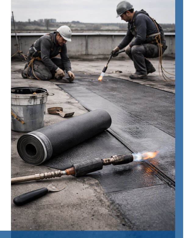 Ремонт рулонной кровли в Пугачёве от 660 р. | ВЫСОТНИК-Пгч