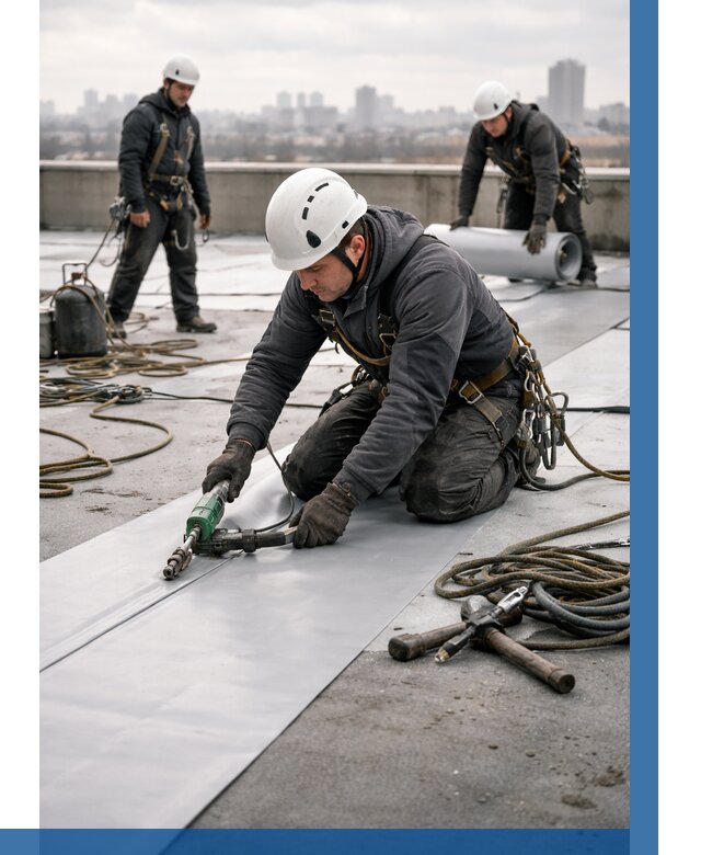 Ремонт мембранной кровли в Пугачёве от 1829 р./м2 | ВЫСОТНИК-Пгч