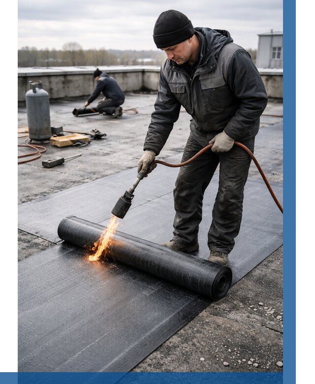 Ремонт наплавляемой кровли в Пугачёве от 711 р. | ВЫСОТНИК-Пгч