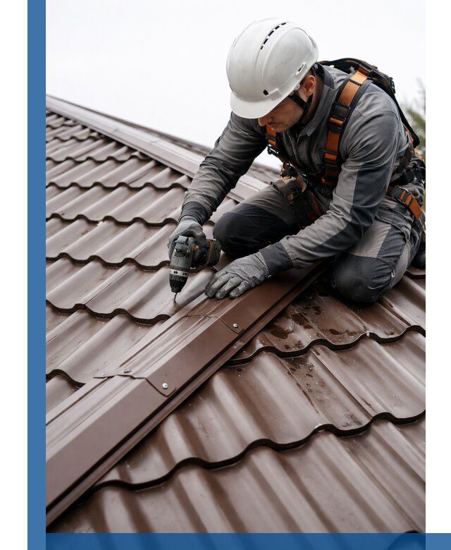 Ремонт металлочерепицы на крыше в Пугачёве профессионально