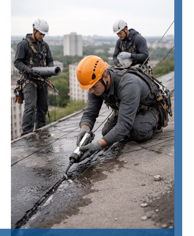 Устранение протечек кровли в Пугачёве от 12192 р. | ВЫСОТНИК-Пгч