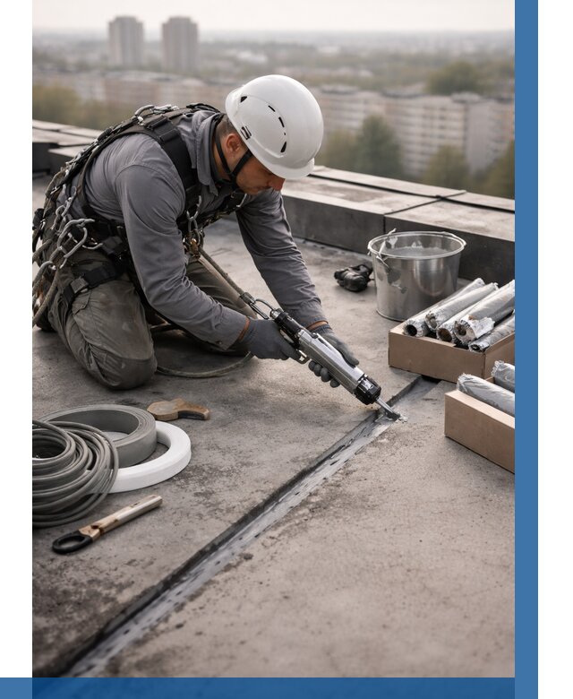 Герметизация швов кровли в Пугачёве от 457 р./м2 | ВЫСОТНИК-Пгч