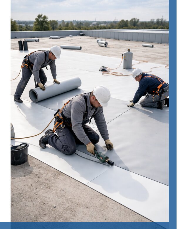 Монтаж мембранной кровли под ключ в Пугачёве от 1219 р. | ВЫСОТНИК-Пгч