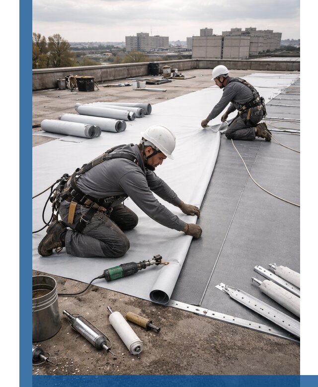 Монтаж мембранной кровли в Пугачёве для промышленных зданий