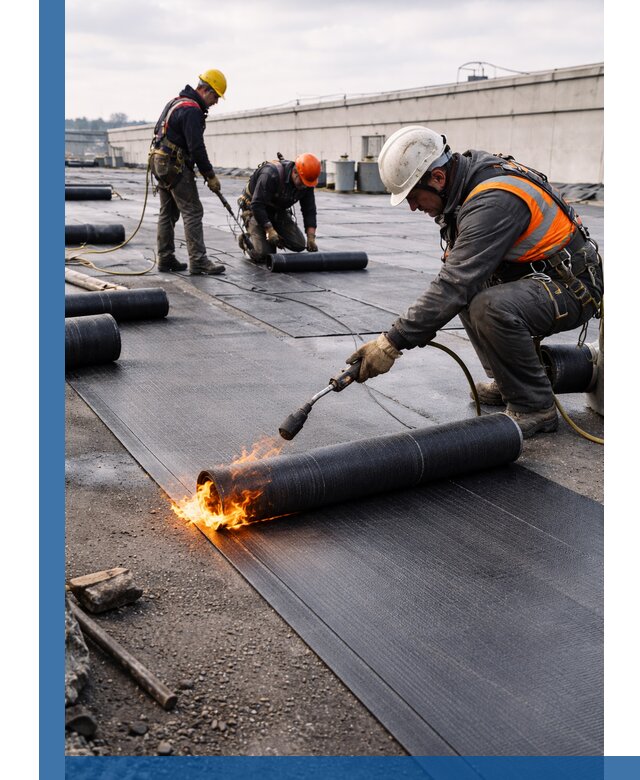 Монтаж наплавляемой кровли в Пугачёве профессионально