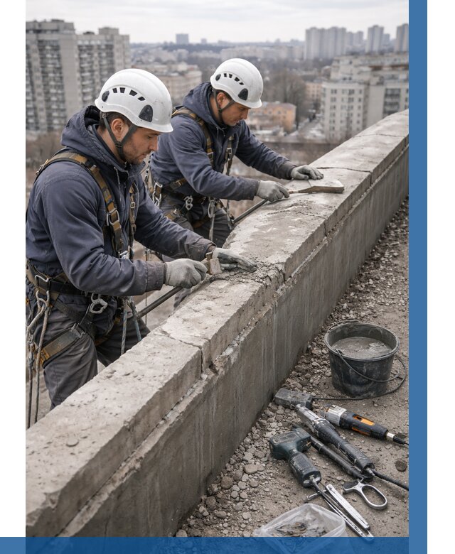 Ремонт парапета на кровле в Пугачёве от 1524 р. | ВЫСОТНИК-Пгч