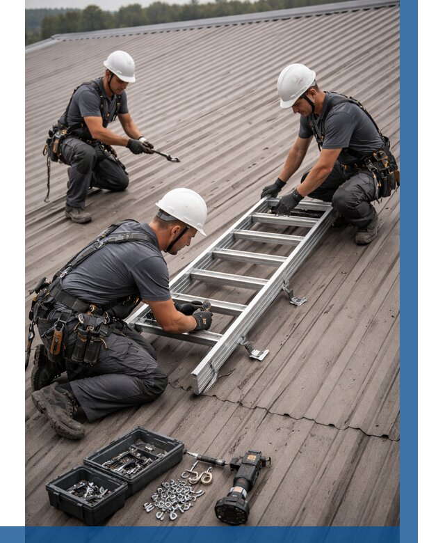 Монтаж кровельной лестницы в Пугачёве от 4572 р. | ВЫСОТНИК-Пгч