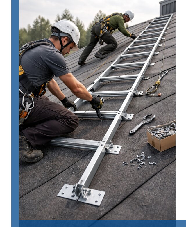 Профессиональный монтаж кровельной лестницы в Пугачёве под ключ