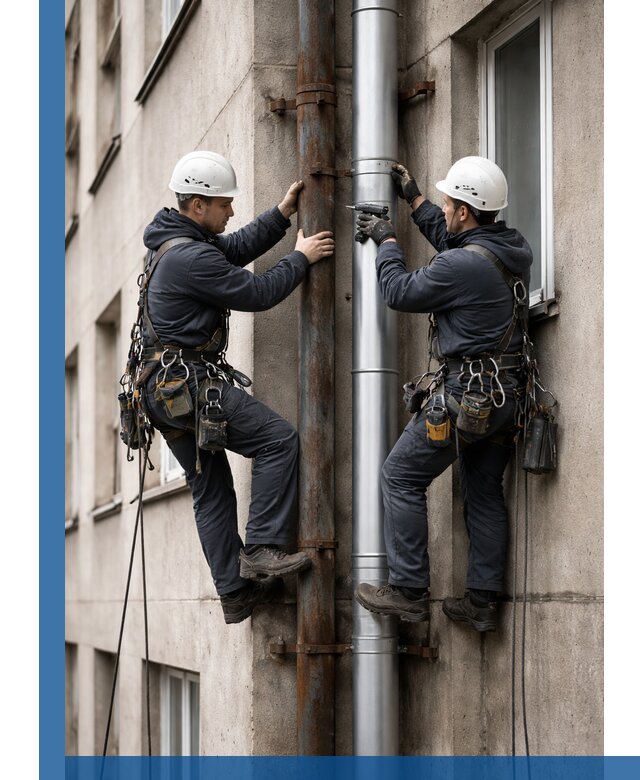 Замена водосточных труб в Пугачёве: монтаж и демонтаж под ключ