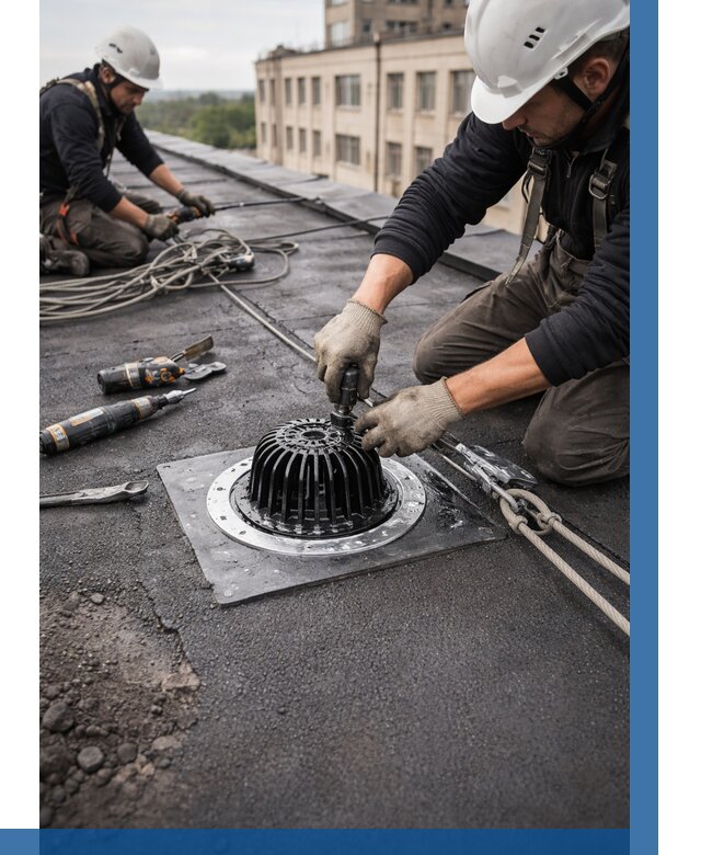 Установка водосточных воронок в Пугачёве цена от 3556 р. | ВЫСОТНИК-Пгч