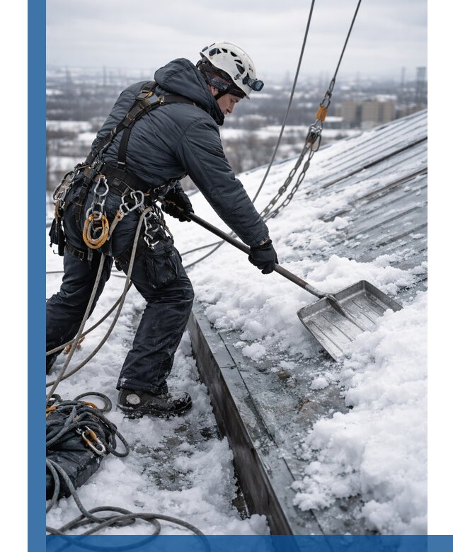Профессиональная очистка кровли от снега и наледи в Пугачёве
