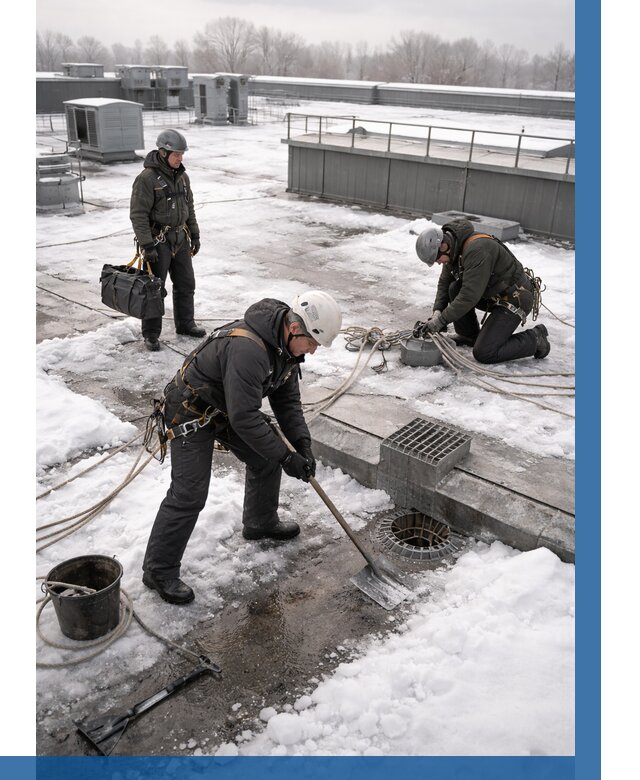 Абонентское обслуживание кровли зимой в Пугачёве от 8128 р. | ВЫСОТНИК-Пгч