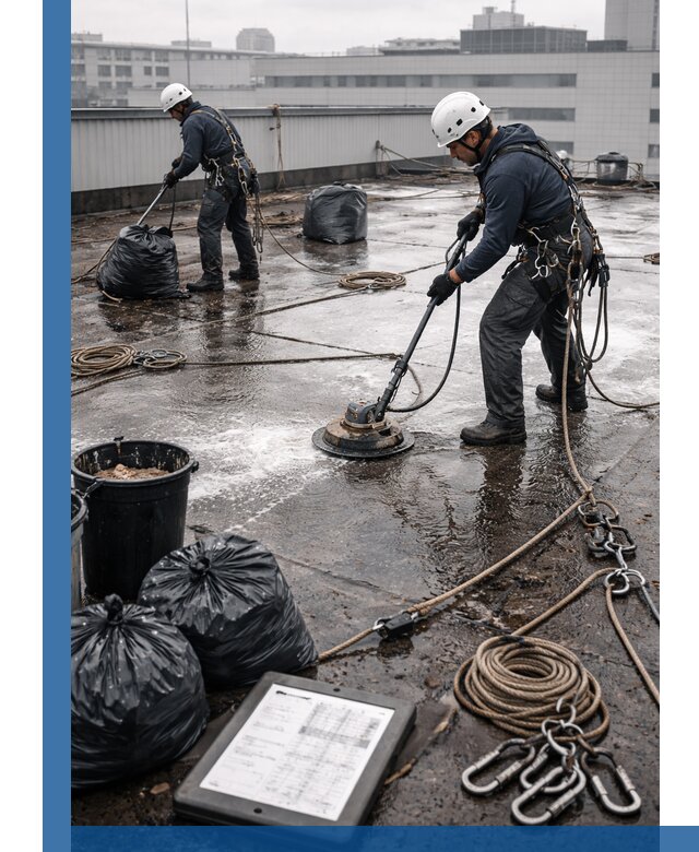 Плановая очистка кровли по графику в Пугачёве для безопасности