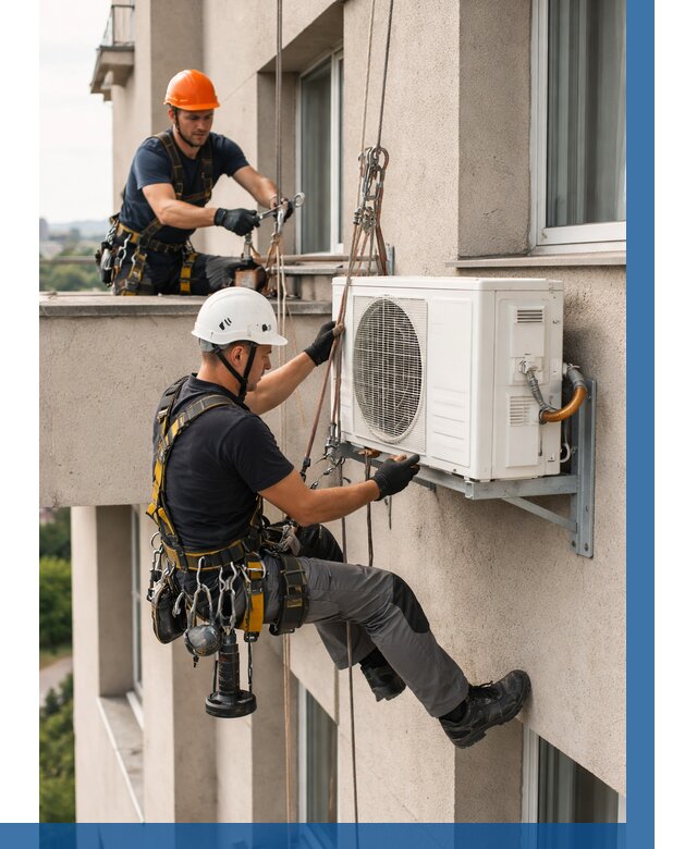 Монтаж внешнего блока кондиционера в Пугачёве от 6604 р. | ВЫСОТНИК-Пгч