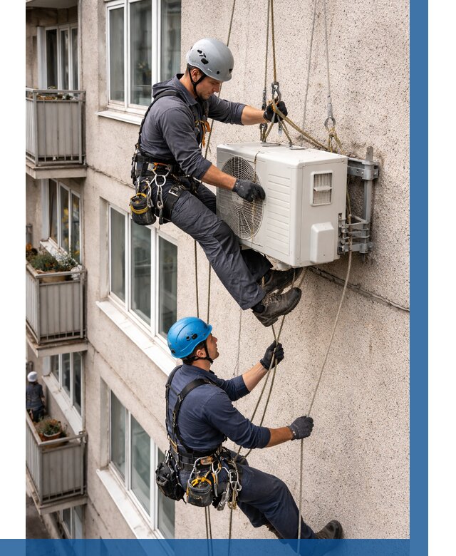 Перенос внешнего блока кондиционера в Пугачёве от 9144 р.| ВЫСОТНИК-Пгч