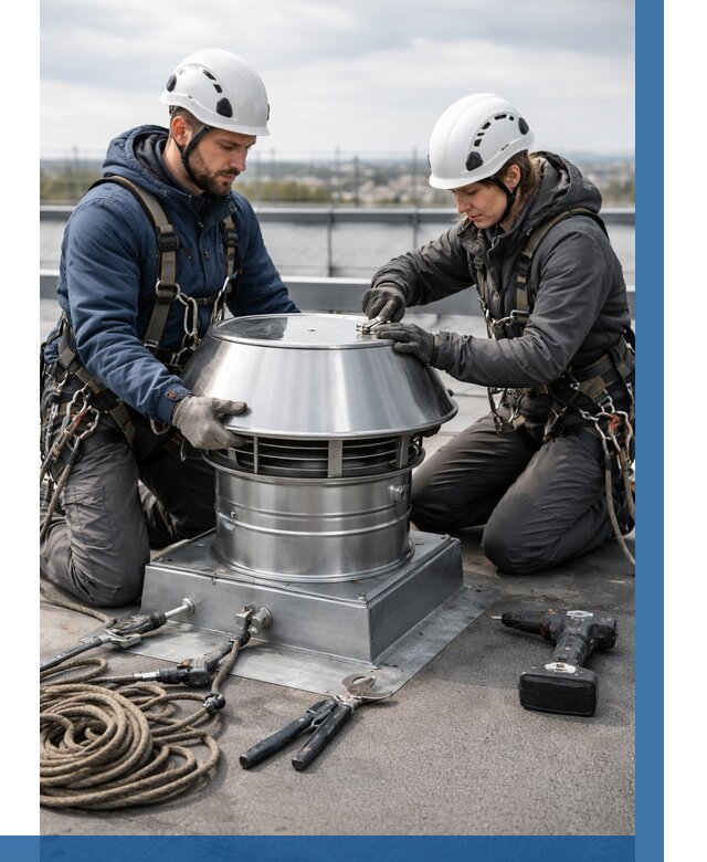 Установка дефлекторов на кровле в Пугачёве от 4572 р. | ВЫСОТНИК-Пгч