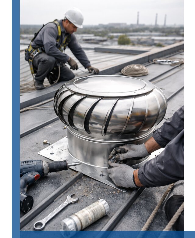 Установка дефлекторов на кровле в Пугачёве профессионально