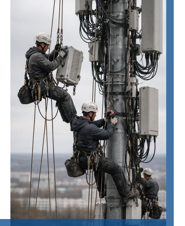 Монтаж оборудования связи на мачте в Пугачёве от 7620 р. | ВЫСОТНИК-Пгч