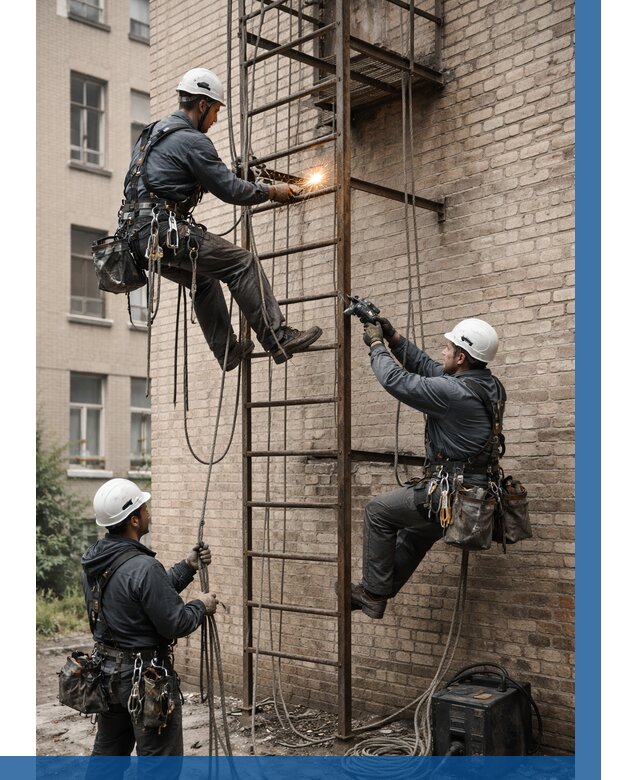 Ремонт пожарной лестницы в Пугачёве от 7620 р. | ВЫСОТНИК-Пгч