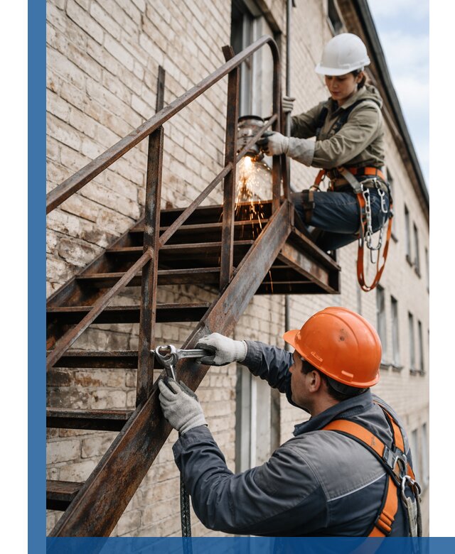 Ремонт и восстановление пожарных лестниц с выездом в Пугачёве