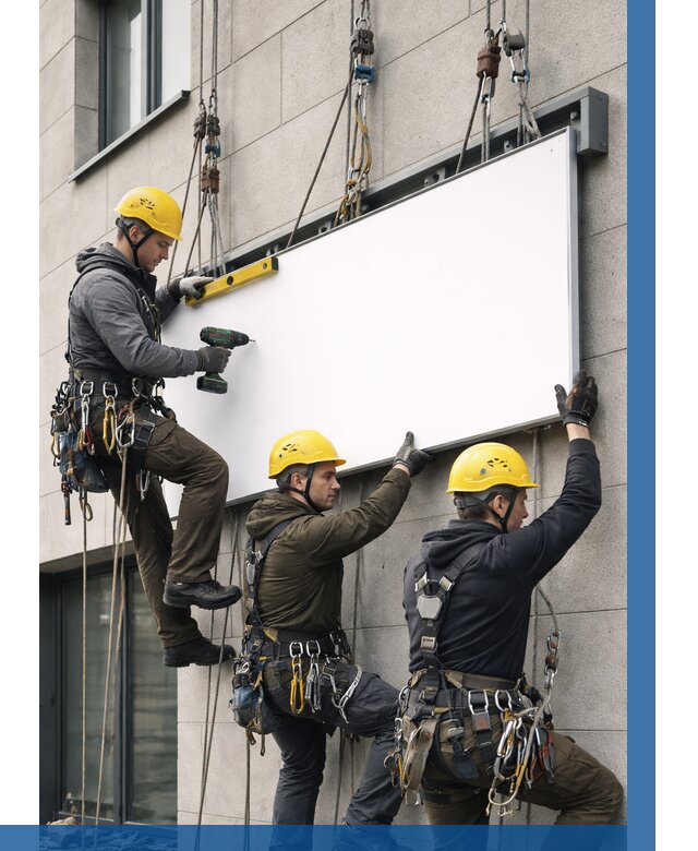 Монтаж рекламной вывески в Пугачёве от 8128 р. | ВЫСОТНИК-Пгч