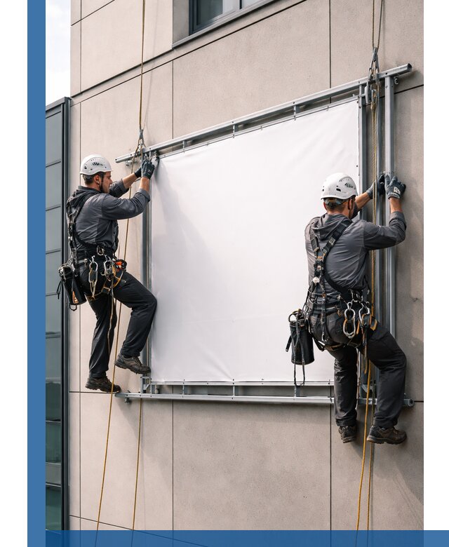 Монтаж наружной рекламной вывески в Пугачёве под ключ