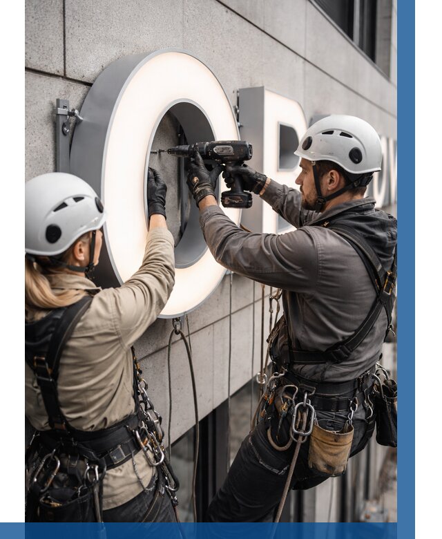 Монтаж световых букв в Пугачёве от 3048 р. под ключ ВЫСОТНИК-Пгч