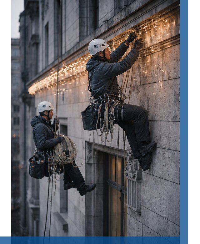 Монтаж новогодней иллюминации в Пугачёве от 8636 р. | ВЫСОТНИК-Пгч