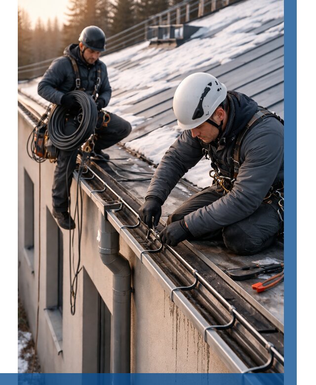 Монтаж греющего кабеля на кровле в Пугачёве от 457 р. | ВЫСОТНИК-Пгч