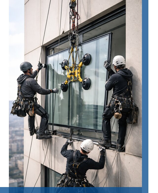 Монтаж стеклопакетов на высоте в Пугачёве от 3251 р. | ВЫСОТНИК-Пгч