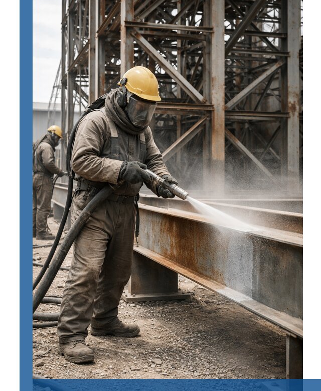 Пескоструйная очистка металлоконструкций в Пугачёве промышленная