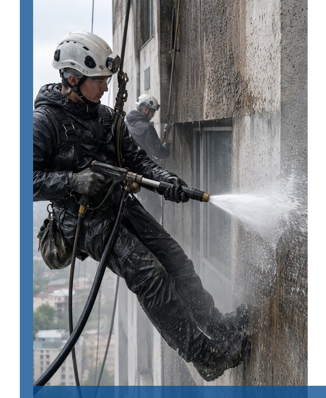 Гидроструйная очистка фасадов и конструкций в Пугачёве