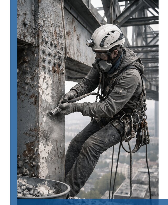 Удаление старой краски с металлических конструкций в Пугачёве