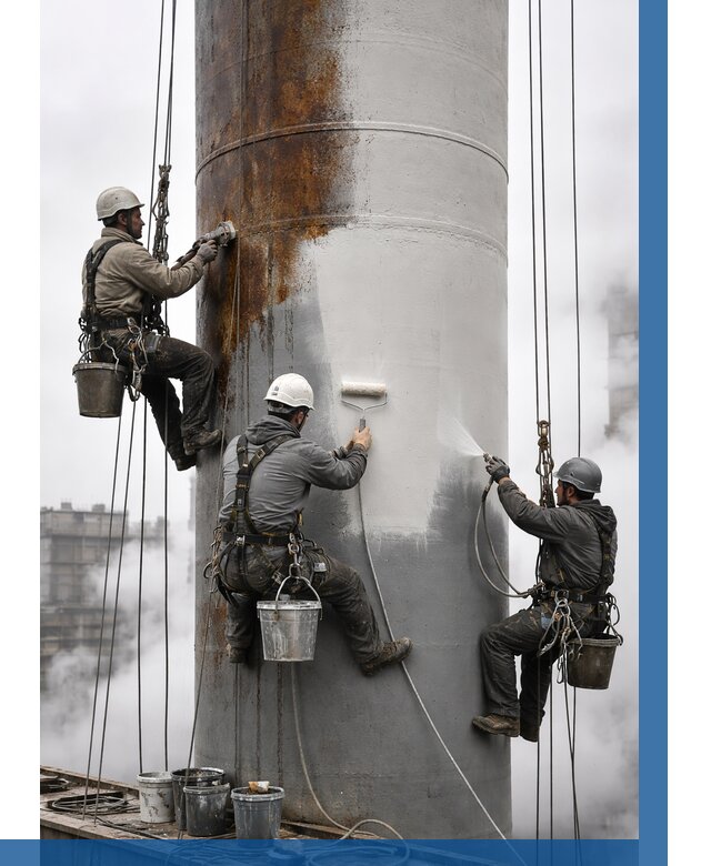 Покраска дымовых труб в Пугачёве от 8636 р. | ВЫСОТНИК-Пгч